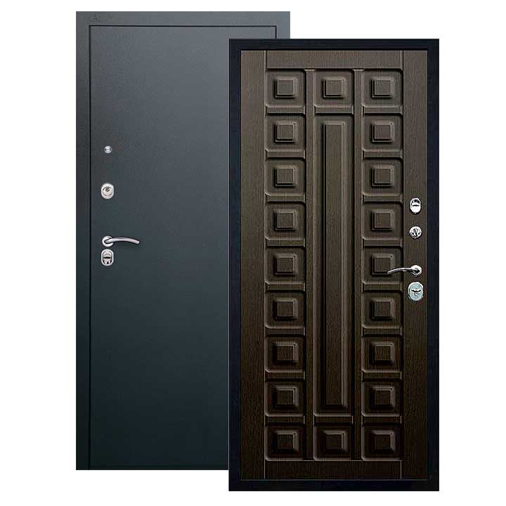 Дверь Сенатор панель венге, покрытие черный шелк