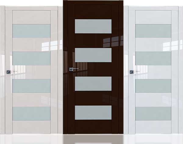 Фотографии глянцевые двери в трех цветах 46L ProfilDoors