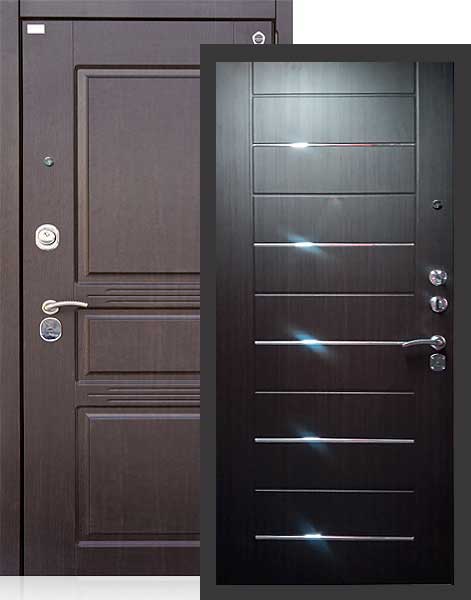 Стальная дверь с панелями венге Аргус ДА 42