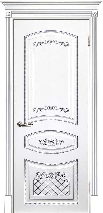 Дверь эмаль с серебряной патиной, Смальта 5