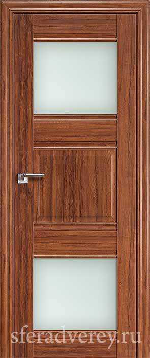 Недорогая дверь Profil Doors со стеклом и фьюзингом, цвет орех амари