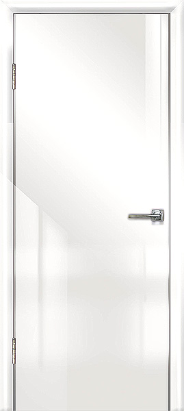 Дверь GL 1 белая глянцевая межкомнатная.