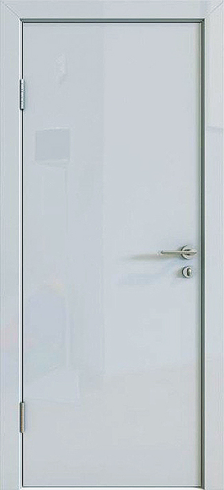 Дверь GL 1  глянцевая серая, межкомнатная.