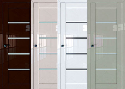 Современные двери с горизонтальными стеклами 2.09L