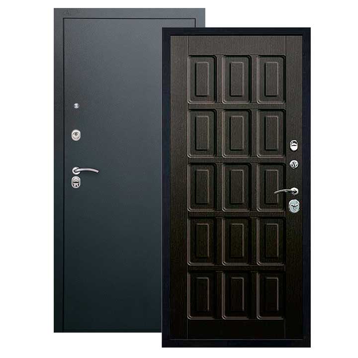 Дверь Шоколад панель венге, покрытие черный шелк
