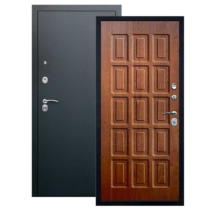 Дверь Шоколад панель золотой дуб, покрытие черный шелк