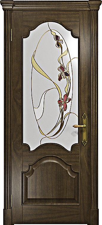 Дверь шпон Валенсия-1 со стеклом