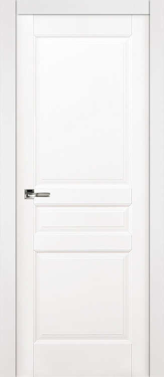 Фотография белой двери Валенсия из массива Ольхи 