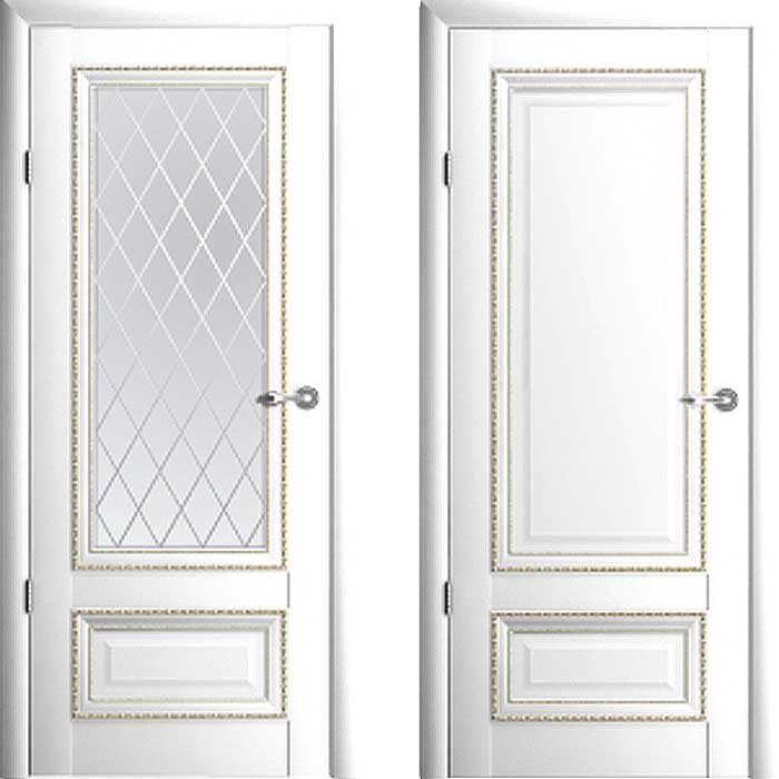 Белая межкомнатная дверь Версаль 1