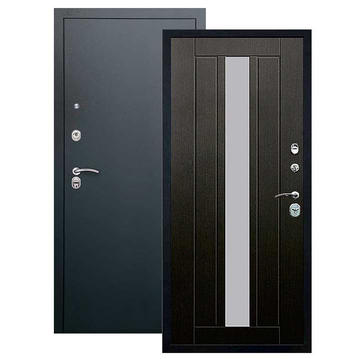Дверь Владимир панель венге, покрытие черный шелк