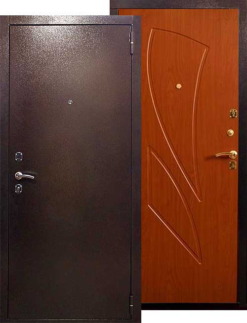 Фото дверь с панелью Парус - цвет красный клен.