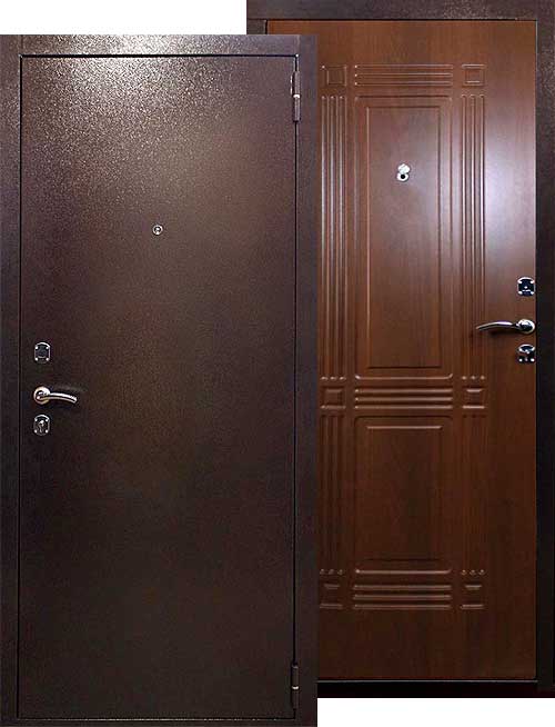Фото:- Металлическая дверь РЕКС 1 клен с панелью МДФ.